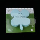 Set Of 1 Blue Self Adhesive Sticky Notes 2.71x2.17inch, Creative Clover Design Notes Pad, 20Sheets