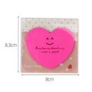 1Piece of Staples Stickies 3x3 Inch Assorted Simple Memo Pad Heart Design