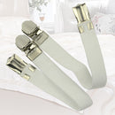 4 Pieces Elastic Bed Sheet Mattress Covers Blanket Clip Fasteners White
