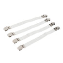 4 Pieces Elastic Bed Sheet Mattress Covers Blanket Clip Fasteners White
