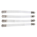 4 Pieces Elastic Bed Sheet Mattress Covers Blanket Clip Fasteners White