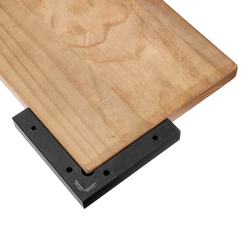 Black Aluminium Alloy 90 Degree 120x120mm Precision Clamping Square Woodworking Machinist Square Positioning Right Angle Clamping Measure