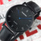 TOMORO TM0818 Fashion Leather Strap Large Dial Blue Pointer Ultra-thin Men Watch Quartz Watch