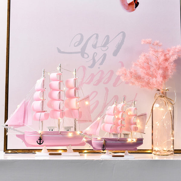 20/24/30CM Ship Model Classical Wooden Sailing Boats Scale Decoration Wood Kits