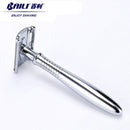 BAILI BD191 Manual Chrome Beard Shaving Barber Shaver 5 Platinum+ Blades Case