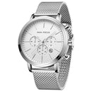 MINI FOCUS MF0297G Fashion Men Calendar Crystal Glass Full Steel Quartz Watch