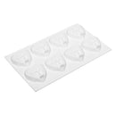 8 Grids Diamond Heart Dessert 3D Cake Mold Art Mousse Silicone Mould