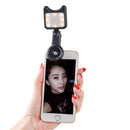 Apexel APL-3663FL Universal Led Fill light Selfie Wide Angle Macro Lens for Mobile Phone Tablet