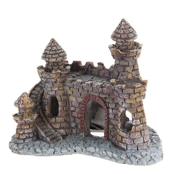 Yani Aquarium Decoration Wizard's Castle Fish Tank Shelter House  Hand Painted Realistic Castle