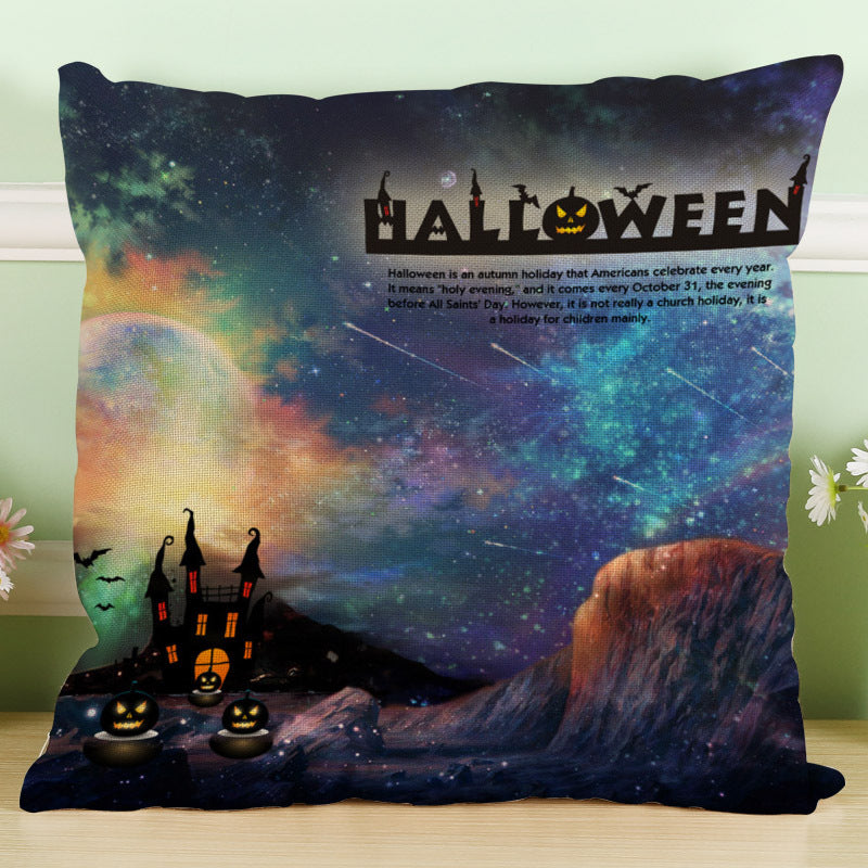 Crazy Halloween Theme Pumpkin Fashion Cotton Linen Pillow Case Sofa Cushion Decor Gift