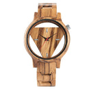 Deffrun Transparent Creative Wooden Wrist Watch Unique Design Men Quartz Watch