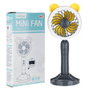 Potrable Mini Handheld USB Desktop Fan LED Filling Light Phone Holder Cooling Fan