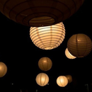 8pcs 6''-14'' Gold Round Paper Lantern Hanging Lamp Cover Party Wedding Bridal DIY Decoration