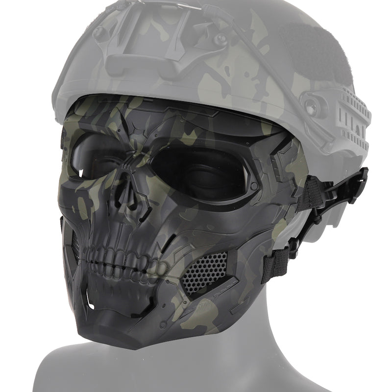WoSporT Halloween Mask Party Game Skull Tactical Fast Helmet Paintball Airsoft Camouflage