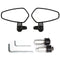 7/8 Inch Universal Aluminum Motorcycle Rear View Mirrors Side Handlebar End Oval