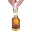 5PCS 20/30/50ML Empty Dropper Bottle Portable Amber Essential Oil Glass Perfume Massage Pipette Bottles Refillable Bottles