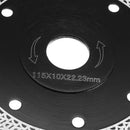 Drillpro 4.5 Inch 115mm Diamond Saw Blade Hot Pressed Ultra-Thin Saw Blade for Ceramic