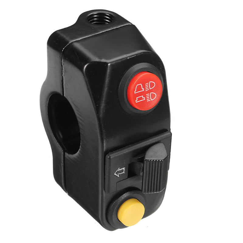 7/8inch Motorcycle Handlebar Mount Scooter ATV Bike Kill Horn Low/High Beam Switch