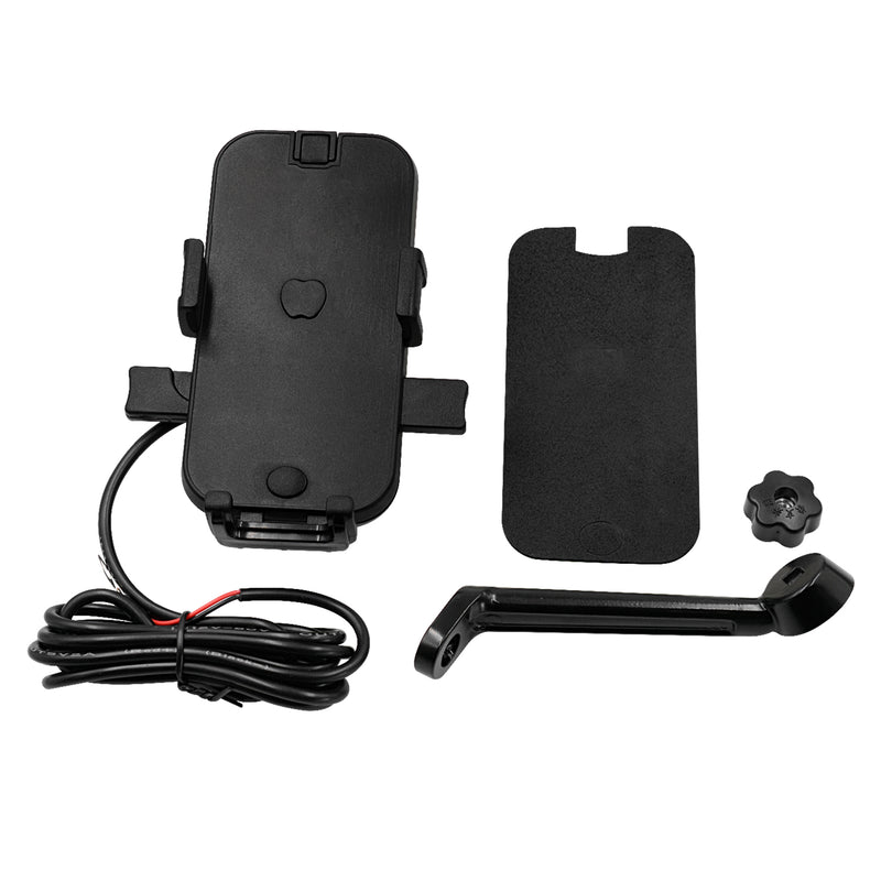Dual USB Charger CS-344B2 Phone Holder 360 Rotation Stand For Motocycle Bike Rearview Holder For 4''-6.5'' Smart Phone