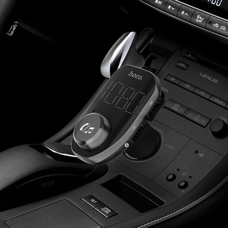 HOCO 3.4A 2 Port LED Didital Display Fast Charging USB Car Bluetooth FM Transmitter Charger For iPhone X XS Huawei P30 Mate 20Pro Xiaomi Mi8 Mi9