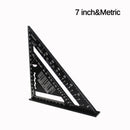7/12 Inch Aluminum Square Triangle Ruler Protractor Miter Framing Measuring