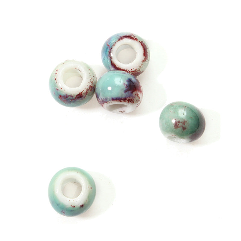 5Pcs 6mm Ice Crystal Beads DIY Women Hand Woven Material DIY Jewelry