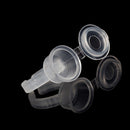 Plastic Transparent Tattoo Ring Cup With Cover Easy To Clean Install Embroidery Ink Material