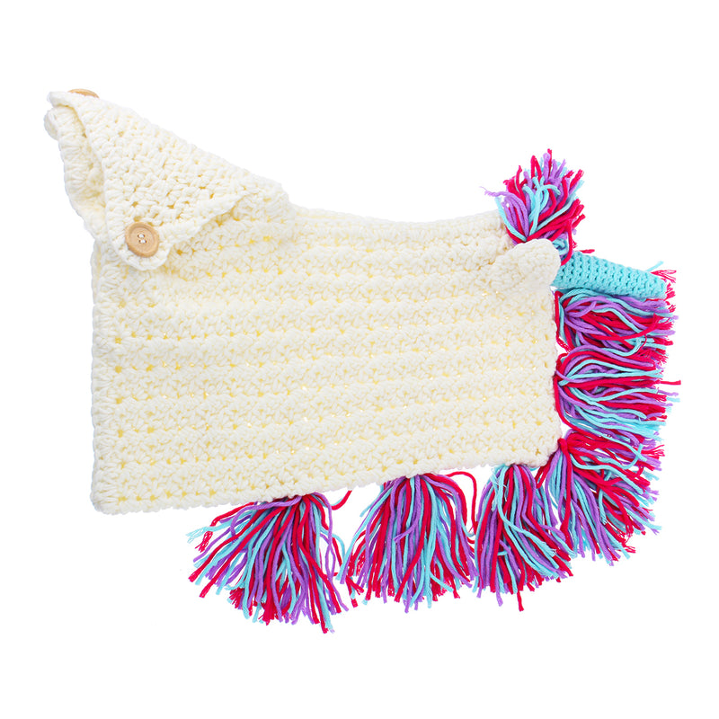 Unicorn Winter Pink Kintted Hat Hooded Scarf Earflap Knitted Cap Xmas Gift Kids / Boy / Girl