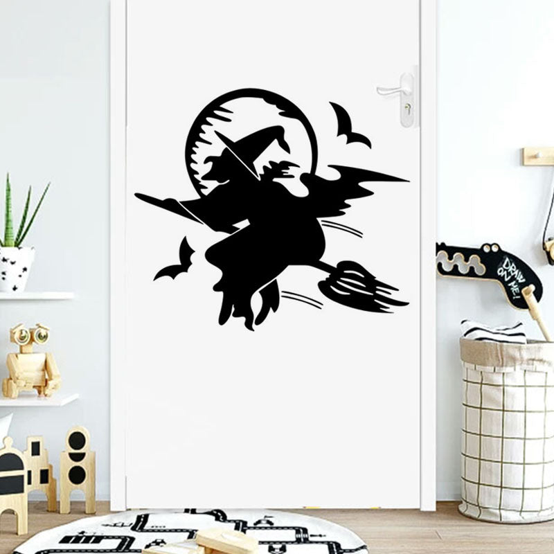 Miico FX3017 Halloween Sticker Cartoon Sticker Witch Pattern Removable Wall Stickers