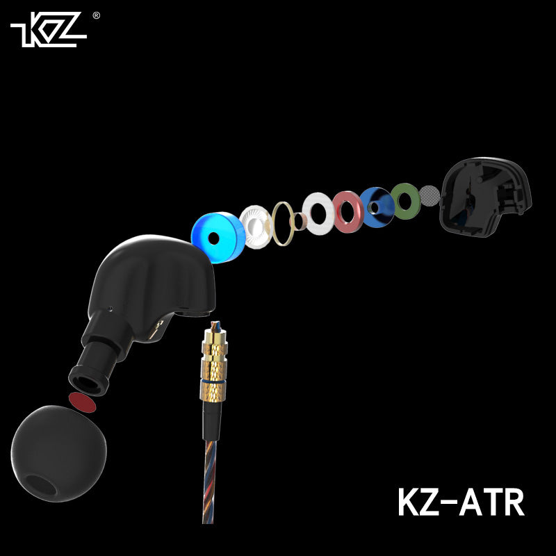 KZ ATR In-ear Heavy Bass HIFI Sport Wired Control Headphone Earphone With/Without Mic