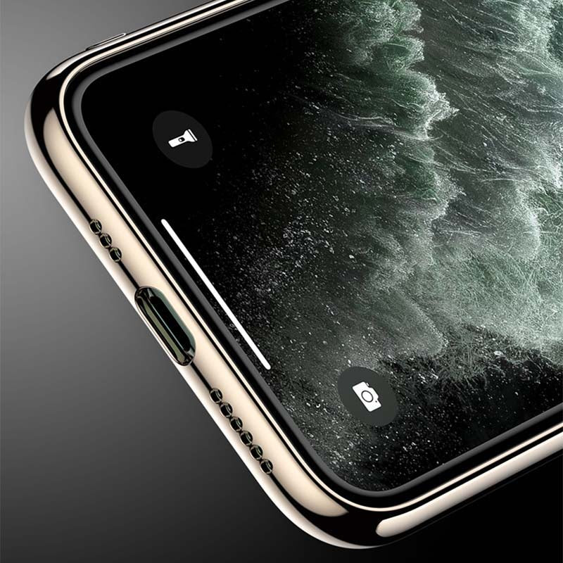 Bakeey Luxury Plating Anti-scratch Tempered Glass Protective Case for iPhone 11 Pro Max 6.5 inch