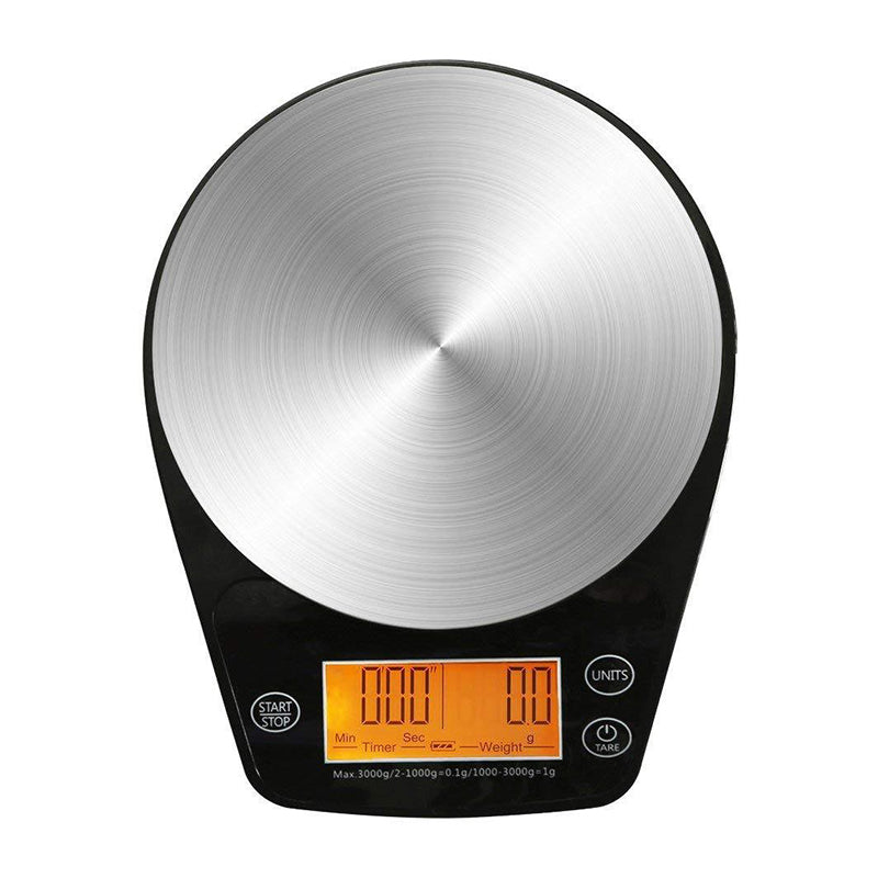 6.6lb/3kg 2.4-inch LCD Display Portable Digital Scale Coffee Scale Kitchen Timer Food Diet Post Room Office Balance Weight Scales