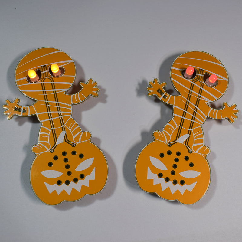 5pcs Geekcreit Yellow Halloween Horror Pumpkin Head Mummy Ghost Screaming DIY LED Flash Kit