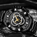 GIMTO GM259 Fashion Men Business Stainless Steel Band Three Dial Date Display Quartz Watch