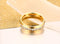 Titanium Steel Gold-plated Perimeter Crystal Stick Diamond Ring