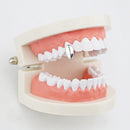 4 Colors Funny Vampire Canine Braces Geometric Gold Plated Grillz Teeth Jewelry  Set