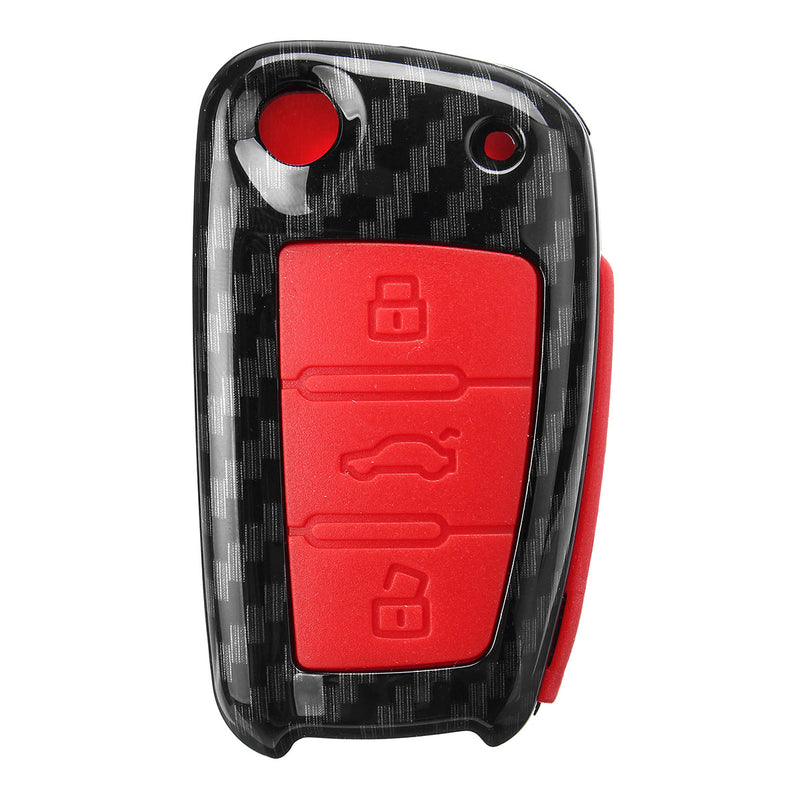 Plastic+Silicone Car Key Case Protector Cover Remote Control Fob for Audi Q3 A1 S3 Q7 A5 TT TTS