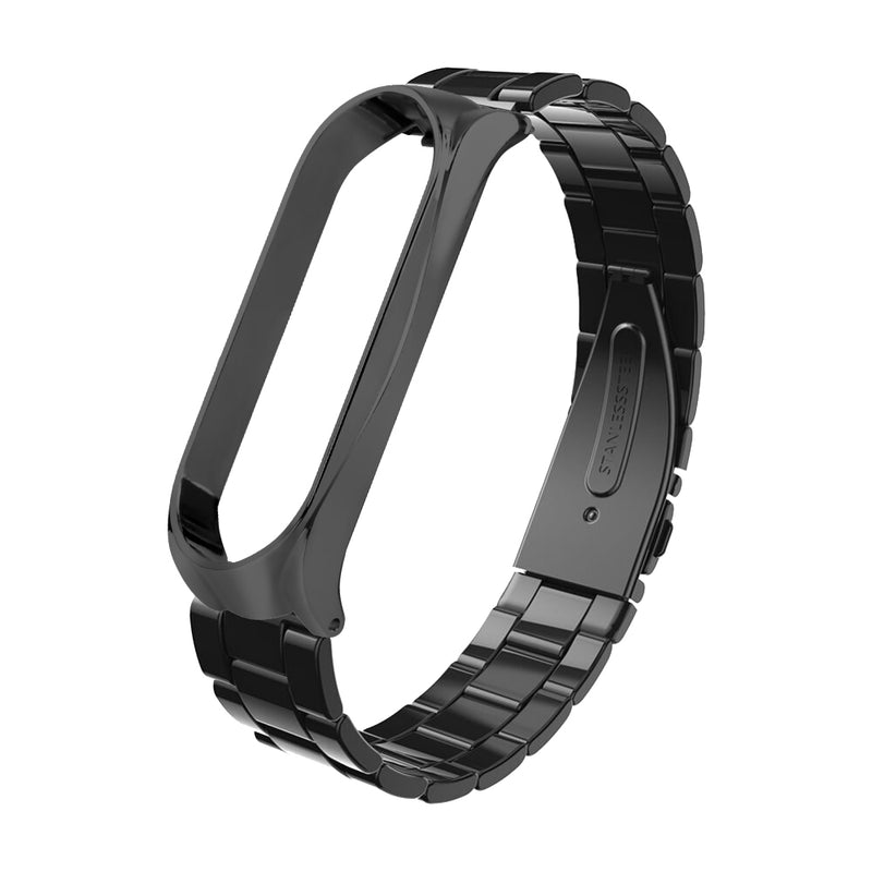 Bakeey Three Beads Solid Stainless Steel Watch Band Watch Strap Replacement for Xiaomi Miband 4