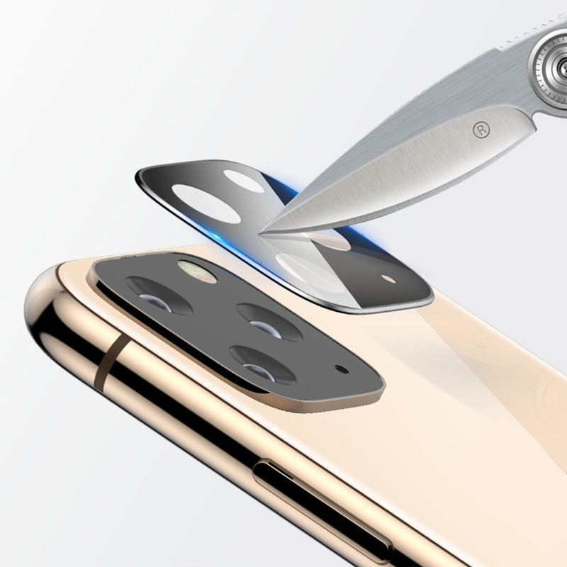 Metal + Tempered Glass Anti-scratch Phone Lens Protector for iPhone 11 / 11 Pro / 11 Pro Max