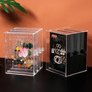 Jewelry Display Stand Dustproof Earrings Holder Jewelry Display Rack Storage Organizer Box