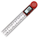Drillpro 2 in 1 200/300mm Transparent Digital Angle Ruler 360 LCD Display Inclinometer Electron Goniometer Protractor Angle Finder Meter Inch Metric Ruler Measuring Tool