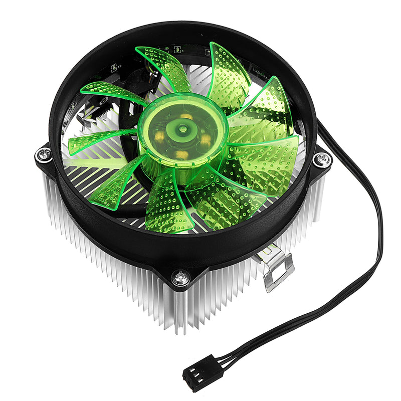 12V DC Copper Core CPU Cooler Fan Computer Cooling Fan Ultra Quiet LED CPU Fan for AMD/Intel 115X