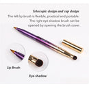 Portable Double Head Makeup Brushes Retractable Lip Brush Rayon Lip Gloss Brush Beauty Tools