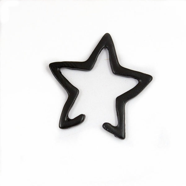 Punk Hollow Star Womens Earring No Piercing Ear Clip for Women Girl Party Costume Jewelry