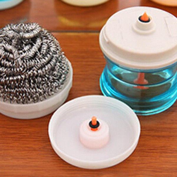 1Pc Press Steel Wool Cleaning Brush Cleaning Brush Kitchen Tool