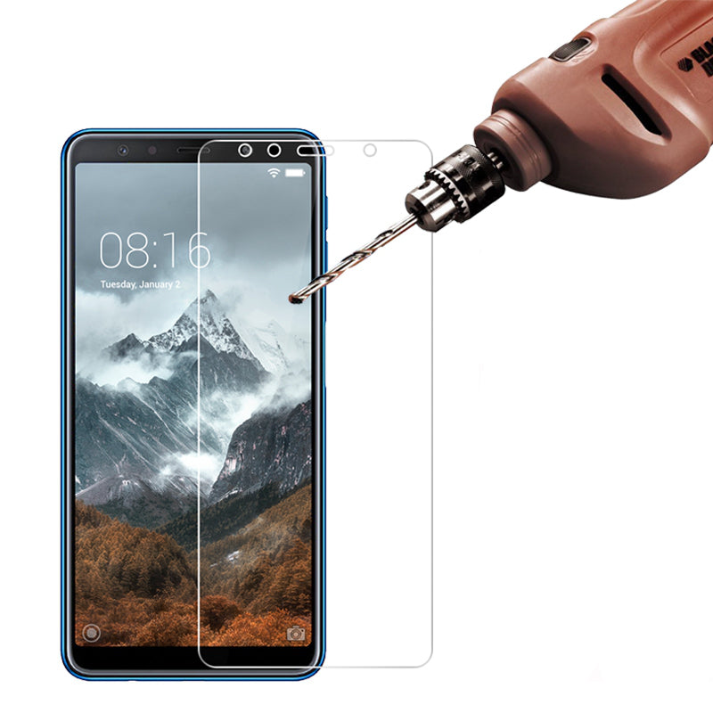 Bakeey Magnetic Adsorption Aluminum Alloy Tempered Glass Protective Case + 2.5D Tempered Glass Screen Protector For Samsung Galaxy A7 2018