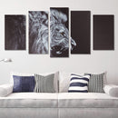 5Pcs No Frame Canvas Prints Lion Animal Paintings Home Wall Hanging Art Decorations