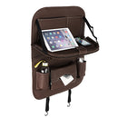 Car Seat Back Leather Kids Organizer Tidy Pocket Storage Bag Travel Holder Table