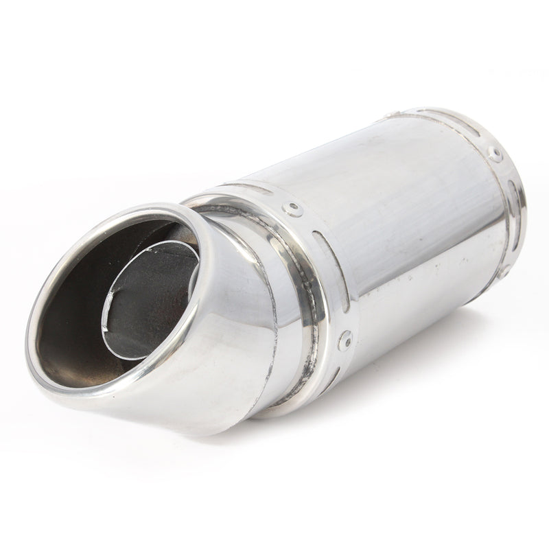 55mm Motorcycle Elbow Exhaust Pipe Muffler Piping Tip Stainless Steel