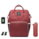 Waterproof Baby Nappy Diapers Bags Tote Mummy Travel USB Port Backpack